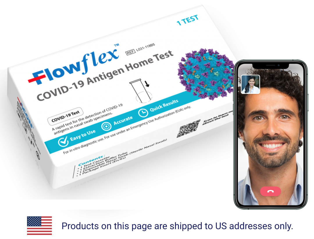 Flowflex™ SARS-CoV-2 Antigen Rapid Test with Video Observation Services for Travel img