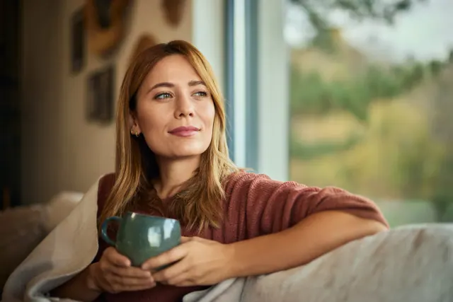 A calm, thoughtful person representing whole-person mental health support